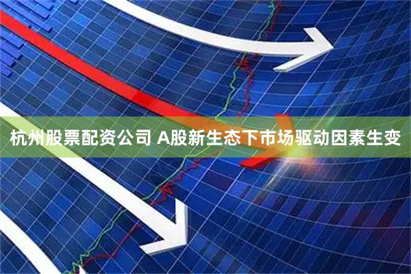 杭州股票配资公司 A股新生态下市场驱动因素生变